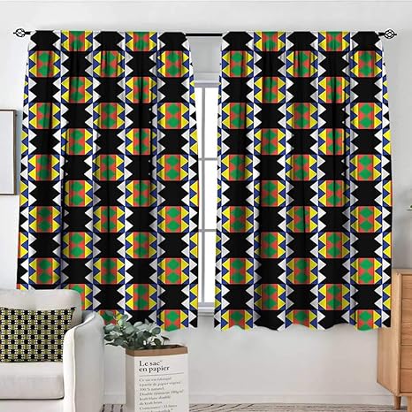 Amazon Com Sanring Kente Pattern Bedroom Girs Curtains Ethnic