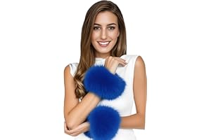 Lina & Lily Women's Winter Wrist Cuffs Warmers Faux Fur Fluffy