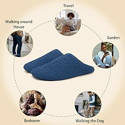 QFH Womens Mens Winter Warm Shoes Indoor Bedroom