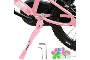 LEICHTEN Kickstand for Kids Bike Center Mount for 16 18 20 Inch Adjustable Children's Bicycles Aluminium Alloy Bike Kick Stand Support Storage