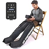 Voinnokal Air Compression Therapy System, Rechargeable Leg Massager, Dynamic Leg Compression Recovery Boots for Fast Recovery and Improved Circulation for Athletes (4 Chamber- L)