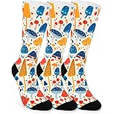 Magifuls VividPrint Funny Creative Print Crew Socks for Women & Men (3 Pairs), Breathable & Supportive One Size