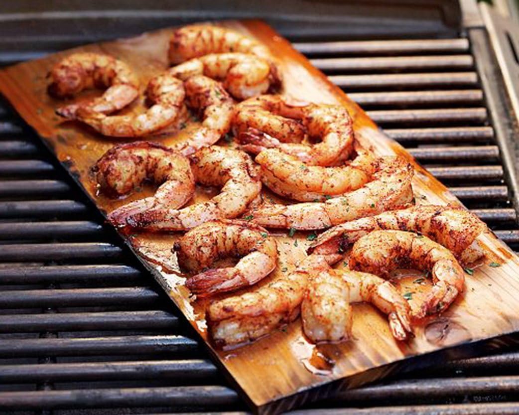 Timtina® 4 Stück Räucherbretter aus Zedernholz 28 x 14 cm (4)