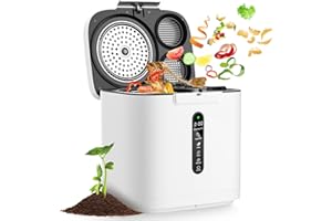 MERIOR 4L Electric Composter for Kitchen,Smart Compost Bin Outdoor/Indoor,Odor-Free/Auto-Cleaning/3 Modes/Intelligent LED Display,Turn Food Waste to Natural Fertilizer for Garden，Food Waste Compost Machine