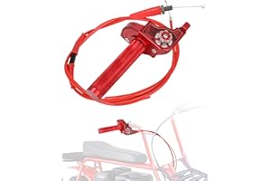 IUVWISN Mini Bike Throttle Kit 7/8" 22mm MiniBike Throttle Assembly + Throttle Cable CNC Quick Twist Universal for Dirt Pit Bike Motorcycle CT200U CT200U-EX BT200X CRF KLX SSR 50 110 125 250 Red
