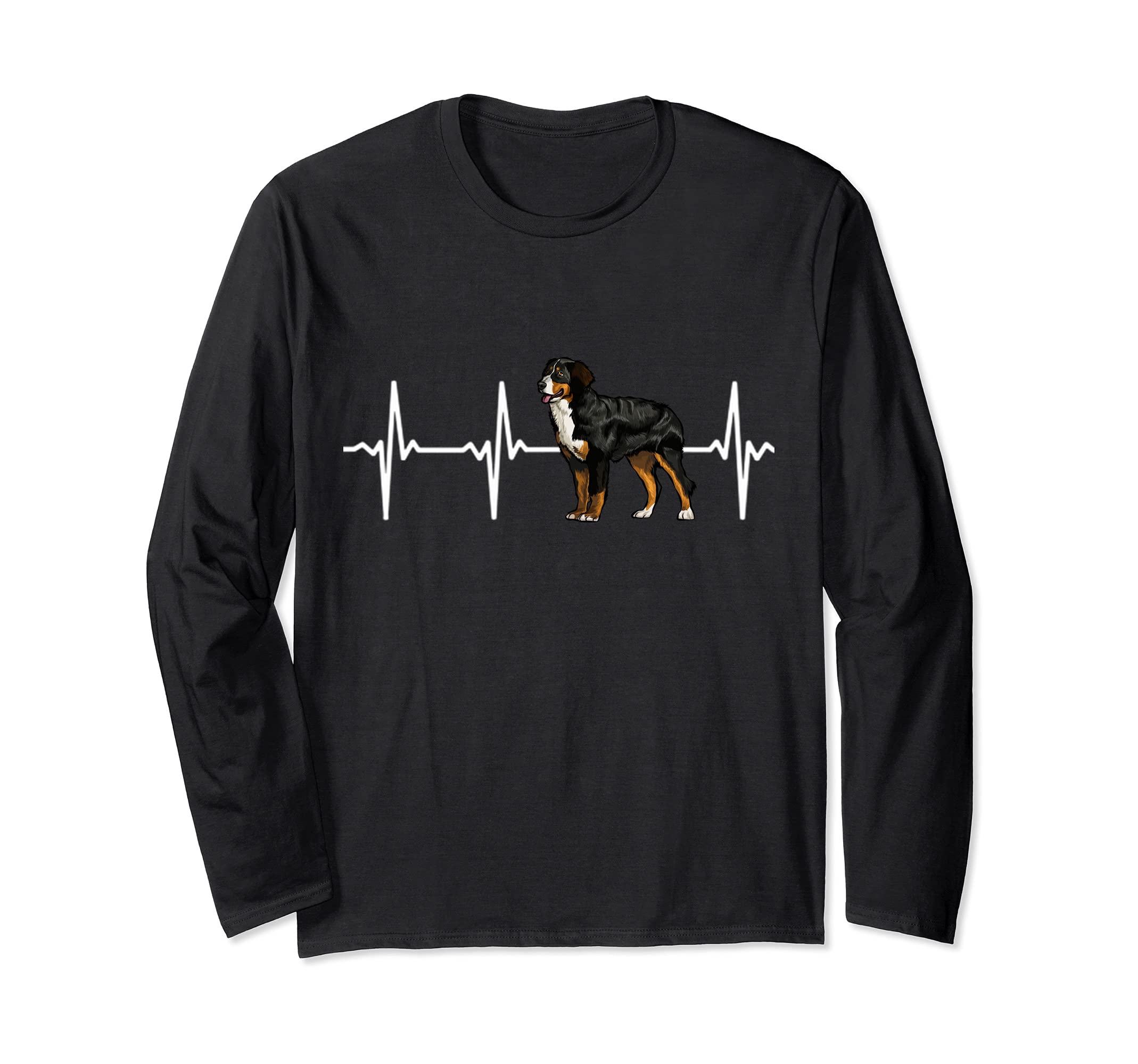 Bernese Mountain Dog Heartbeat Love My Dog Long Sleeve T-Shirt