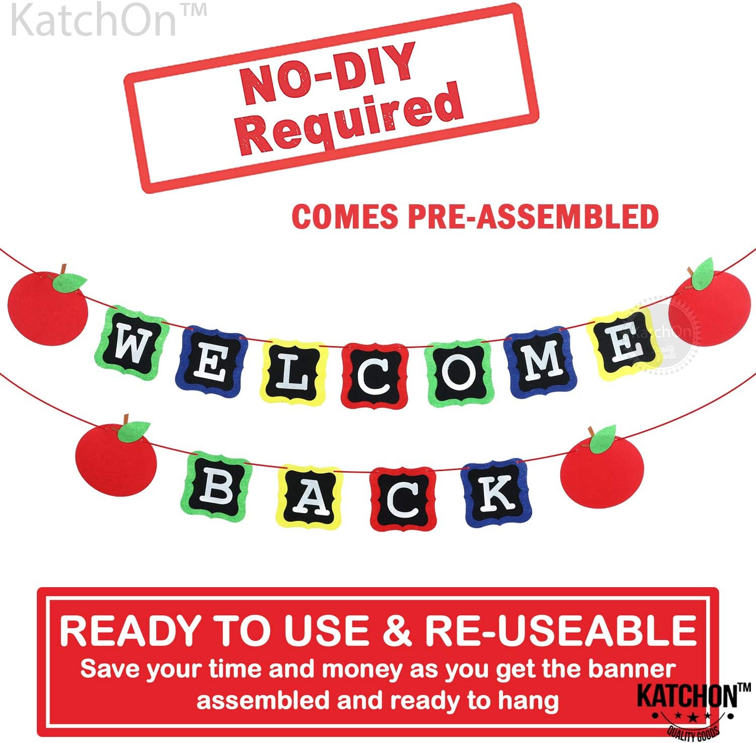 Amazon Com Welcome Back Banner Decorations Beautiful Felt Apple