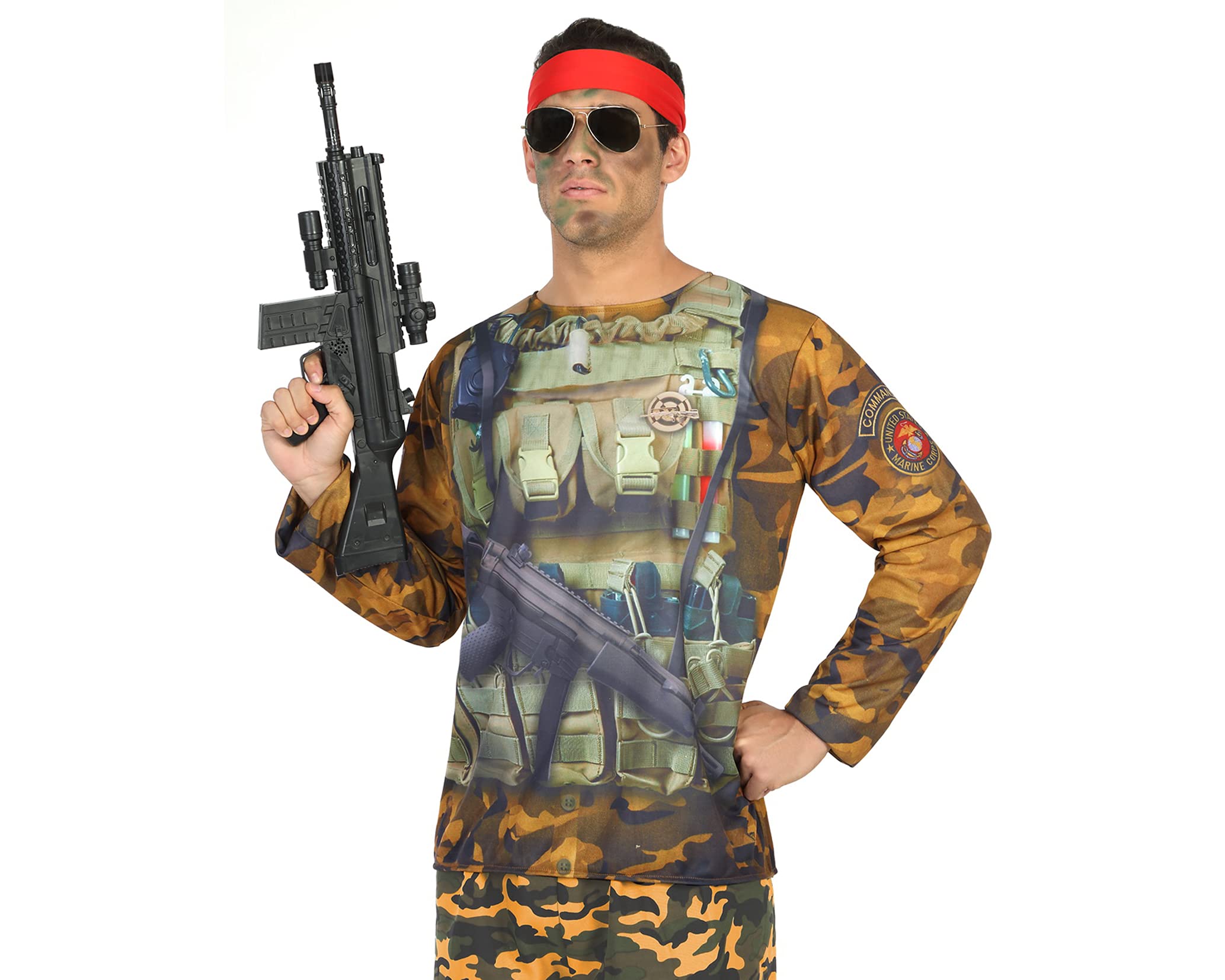 ATOSA Costume T-Shirt Military Man M-L