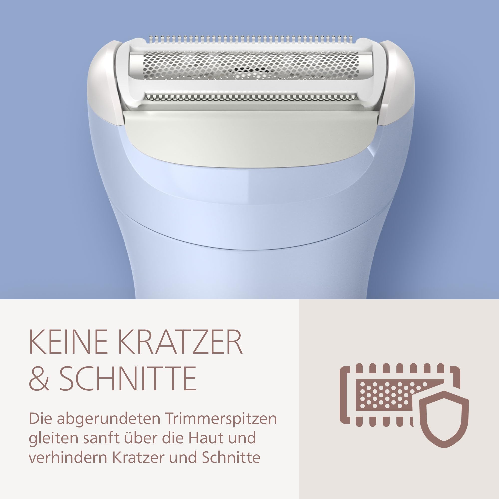 Philips Lady Shaver Series 6000 - kabelloser elektrischer Rasierer für die Nass- und Trockenrasur, 3-Klingen-Rasursystem, für Beine und Körper, 80 Min. Laufzeit, Modell BRL127/00 5