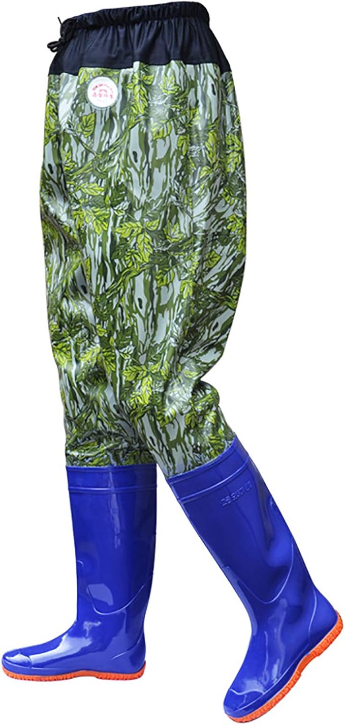 Men Fishing Wading Pants, Fishing Chest Waders for Men with Boots Mens