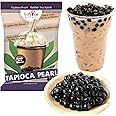 Fusion Select Tapioca Pearl - Brown Sugar Flavor Quick Cook Tapioca, DIY Boba for Boba Tea Ready in 5 Minutes, Boba pearls, Bubble Tea Pearl s, Milk Tea Toppings (8 Ounce)