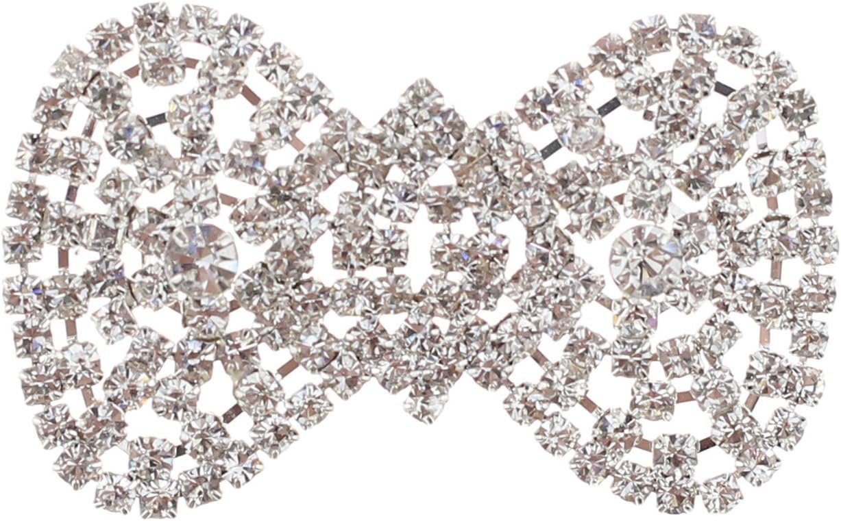 Shinytime Fashion Handmade Sewing Crystal Bow-tie Pattren Rhinestone Applique for Wedding for Birthday Bridal Shower Wedding Cake Vase Decorations Party Supplies (Applique-1)