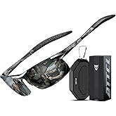 ATTCL 0.9 oz Polarized Sunglasses Men Al-Mg Metal Golf Fishing Sports UV400 | Lightweight Wrap Around Anti Slip Frame Design, Reduces Glare, Fit for Driving, Running, Hiking Outdoors Sun Glasses