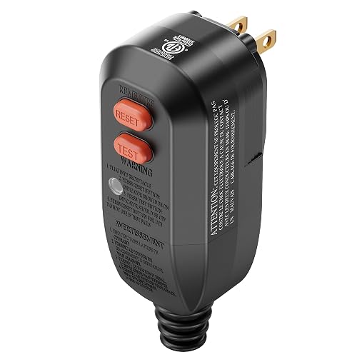 GFCI Plug Replacement,LOLARAN Replacement Plug 2 Prong 15Amp 2-Wires ...