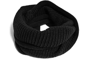 JELLYTREE Kids Winter Scarf Fashion Thick Knitted Warm Toddler Infinity Scarf Soft Neck Warmer for Boys Girls