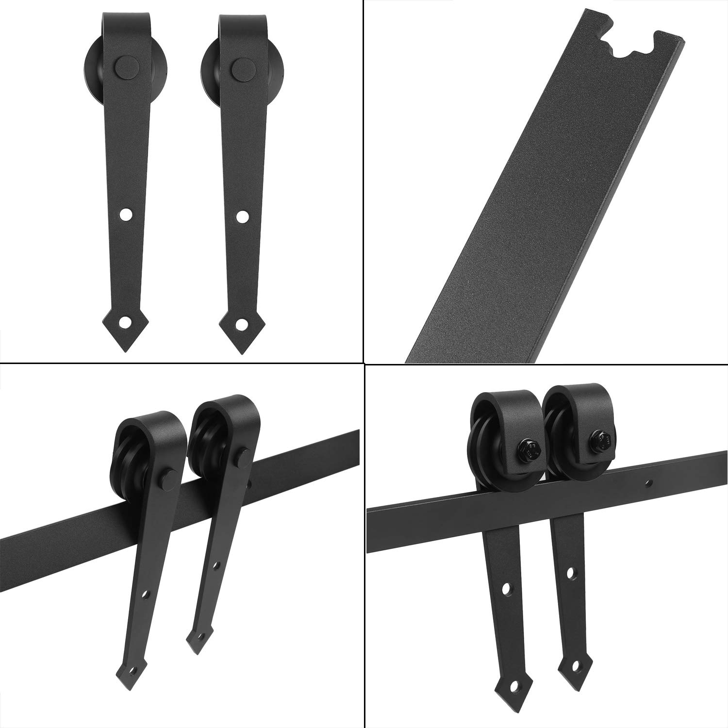 Puertas 6FT,183 cm Tipo B Herraje para Puertas Corredizas Interiores y