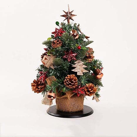 Amazon Co Jp 北欧のデスクトップクリスマスツリーの装飾 家 店 ホテルのためのミニ人工クリスマスツリースプルースクリスマスツリーの装飾品 28x40cm 11x16inch ホーム キッチン