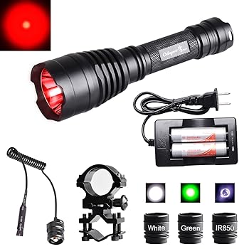 Odepro KL41 Red Green IR850 LED Long Range Rechargeable Night Hunting Tactical Light