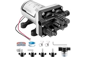 WASSERMANN RV Water Pump 12V DC 4008-101-A65/E65 Replacement, 3.0 GPM 55PSI, Quiet Water Pump for Camper RV Shower Garden Industrial Yacht Sprayer Food Truck Travel Trailer Water Pumps with Acessories