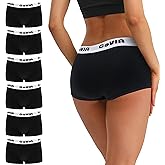Allxwek Underwear Women Seamless Boxer Boyshorts Panties, 4/6 Pack