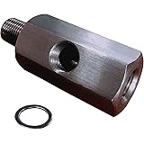 Oil Pressure Sensor Tee 1/8 BSPT Female to 1/8 BSPT Male with 1/8 NPT Gauge Port Adapter Turbo Supply Feed Line T Stainless S