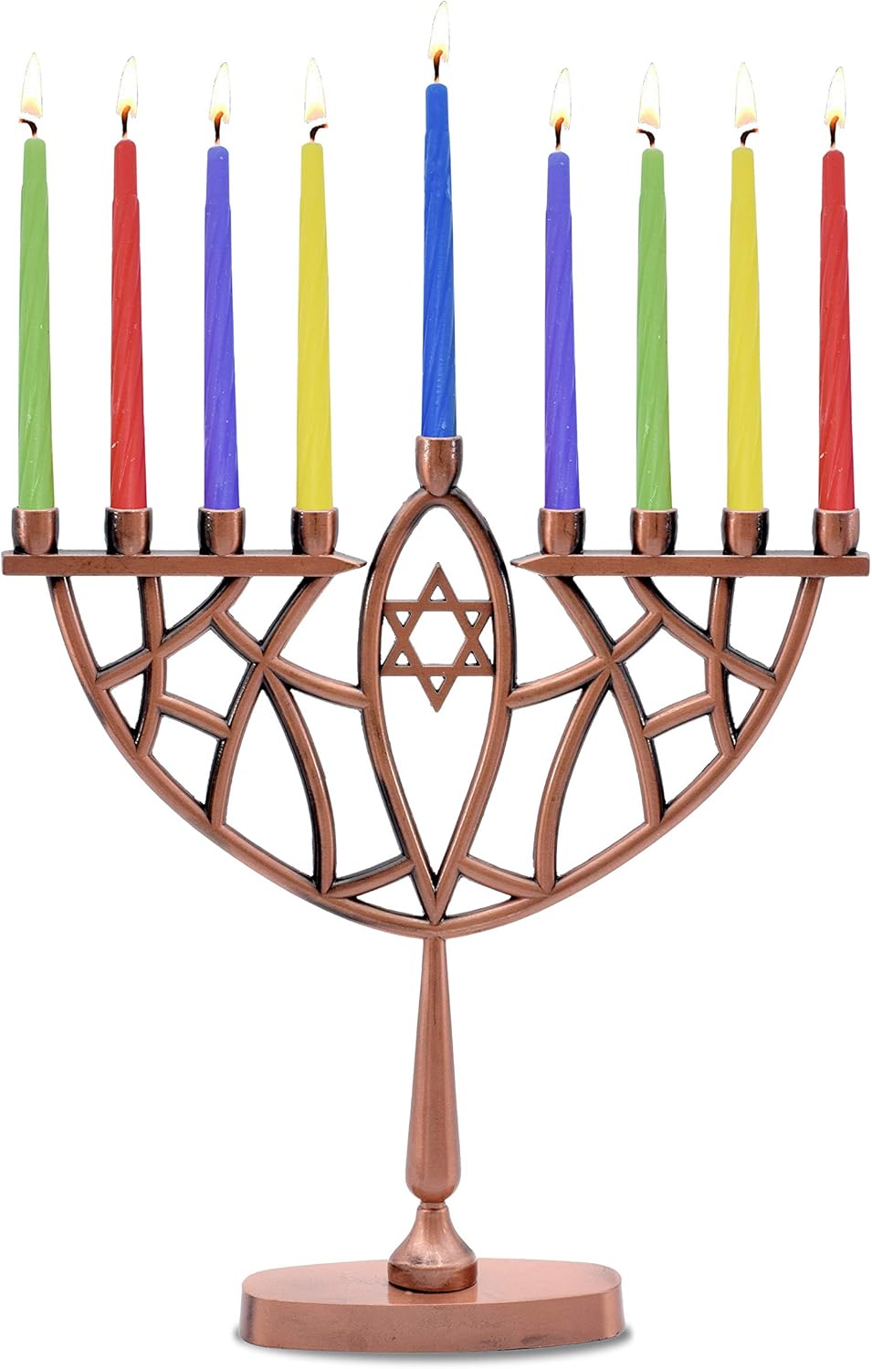 Ner Mitzvah Menorahs for Chanukah - Complete Set Hanukkah Menorah - Menorah, Hanukkah Candles, Dreidels, Play Coins, Guide: Home & Kitchen