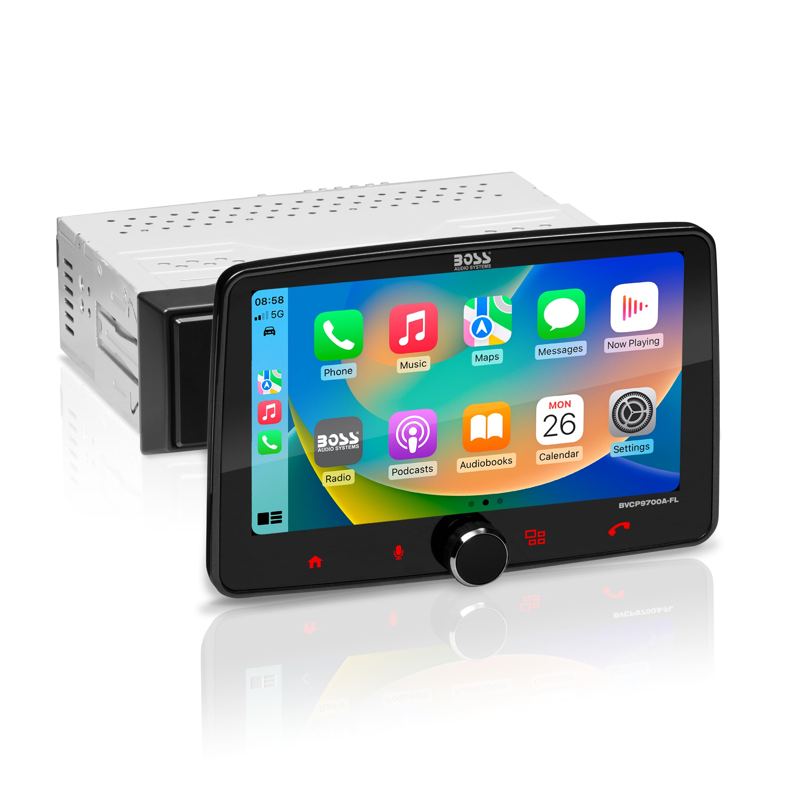 BOSS Audio Systems BVCP9700A-FL CarPlay Android Stereo, 7 Inch Touchscreen