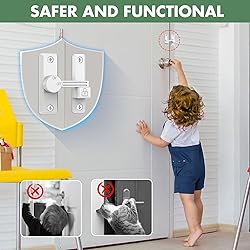Mixizigoz Barn Door Lock Latch, 90/180 Degree Flip