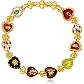 BONJOULRY Chunky Gold Statement Necklace, Maximalist Medieval Vintage Byzantine Sacred Heart Choker, Chunky Gold Jewelry for Women Vintage Heart Necklace