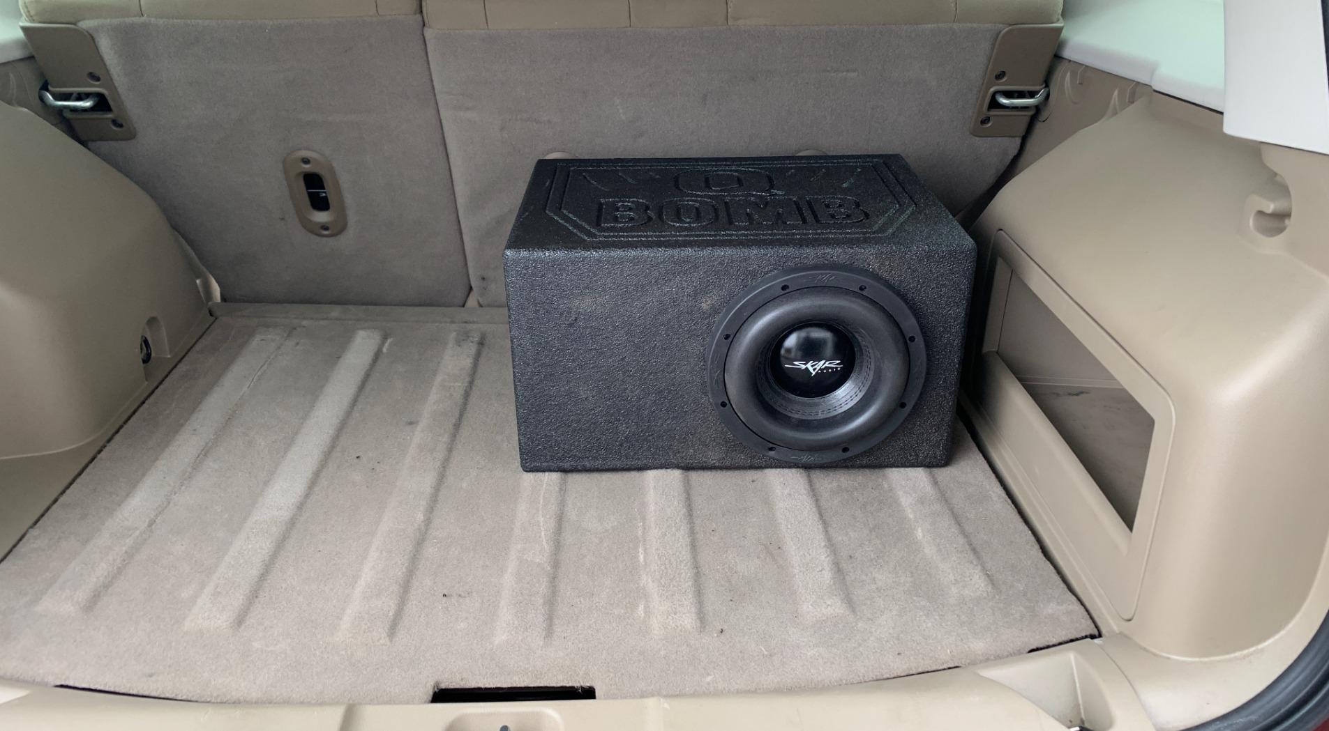 Rockville RQB8 Single 8" Side Ported Subwoofer Enclosure With Bed Liner Finish
