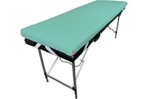 XOLLOZ Lash Bed Topper Memory Foam | 2.5in Thick Comfortable Mattress Topper for Lash Extension Table - with Four Corner Straps & Anti-Slip Bottom (Teal)