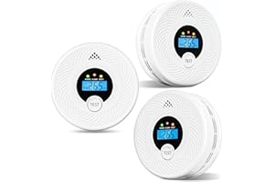 SOEWOLIT 3-Pack Smoke Detector Carbon Monoxide Detector Combo 10 Year Battery, Test/Silence Button, Smoke Alarm and CO Detector for Any Room, Simple Setup