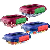 5oz Small Food Storage Containers with Lids Plastic LeakProof for Snack Puree Salad Dressing Kids Mini Bento Box 4 SETS Dishwasher Safe BPA Free