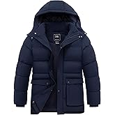 ZSHOW Men's Warm Winter Jacket Waterproof Puffer Coat Windproof Quilted Parka with Detachable Hood