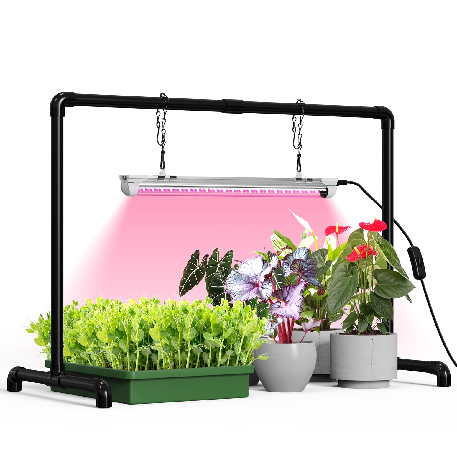 Photo 1 of Bstrip Grow Light Stand, 1.3ft 18W Grow Light for Indoor Growing, Full Spectrum LED Plant Light for Seed Starting, Height Adjustable, 27.0" L x 13.0" W x 19.1" H