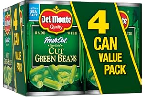 Del Monte FRESH CUT BLUE LAKE Cut Green Beans, Canned Vegetables, 4 Pack, 14.5 oz Cans