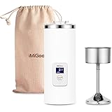 Portable Electric Coffee Maker Single Serve 8 Ounces (AC 110-120 Volts, white)