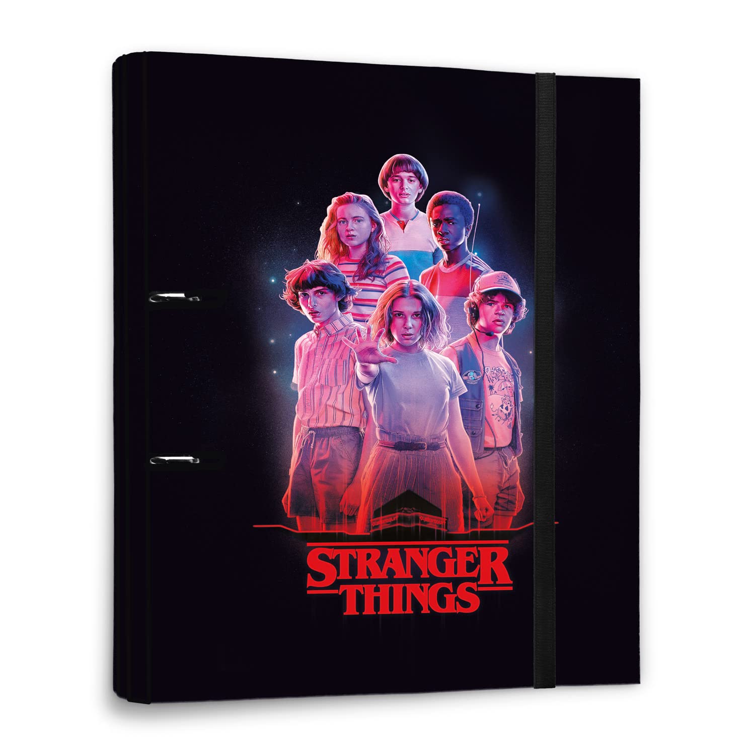 Grupo Erik 2 Ring Binder A4 - Stranger Things Merchandise | 10.6 x 12.6 inches - 27 x 32 cm - A4 Ring Binder Folder, Document Folder | Stranger Things Gifts