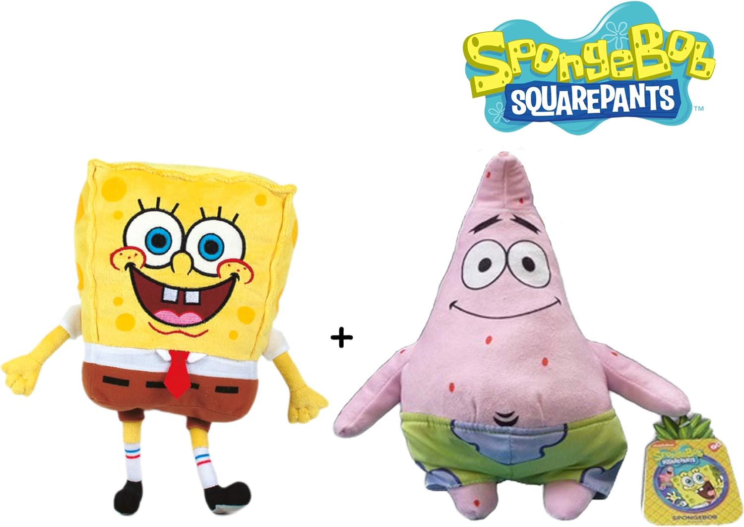 Bob Spongebob Pack 2 Plush Toys (11 "/ 28cm) + Patricio (12" / 31cm