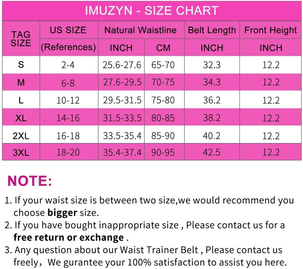 IMUZYN Waist Trainer for Women Weight Loss Body Shaper Workout Corsets Cincher Trimmer Shapewear Tummy Control Girdles: Sports & Outdoors
