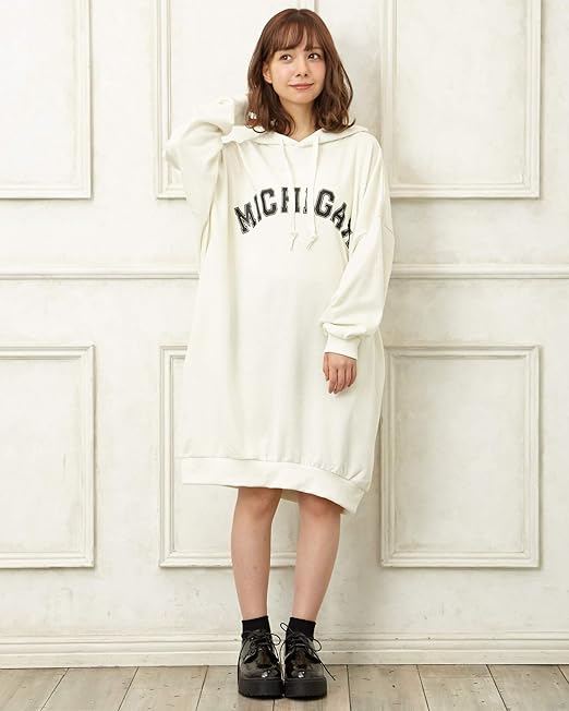 Amazon イング Ingni ロゴチュニックパーカー ワンピース 1184 オフホワイト M トレーナー パーカー 通販