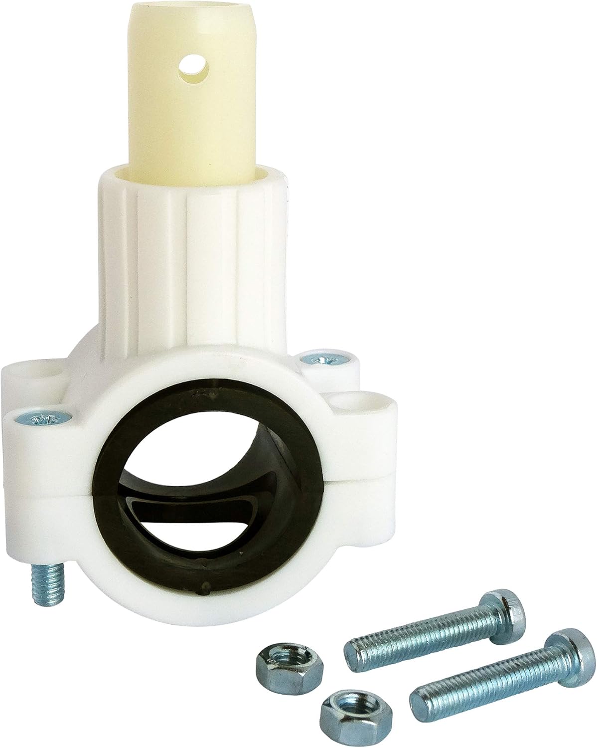 SOMATHERM for YOU Elbow Drain Flange for Washing Machine PVC Drain Pipe Diameter 32-40mm Integrated Seal Easy Installation with Self Drilling Tool Included - Image 4