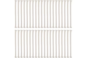 SWATOM 1/4" Round Cotton Oil Lamp Wicks 40 PCS for Tiki Torches,Alcohol Candle Burner,Lampberger Kerosene Lamp,Dietz Oil Lantern
