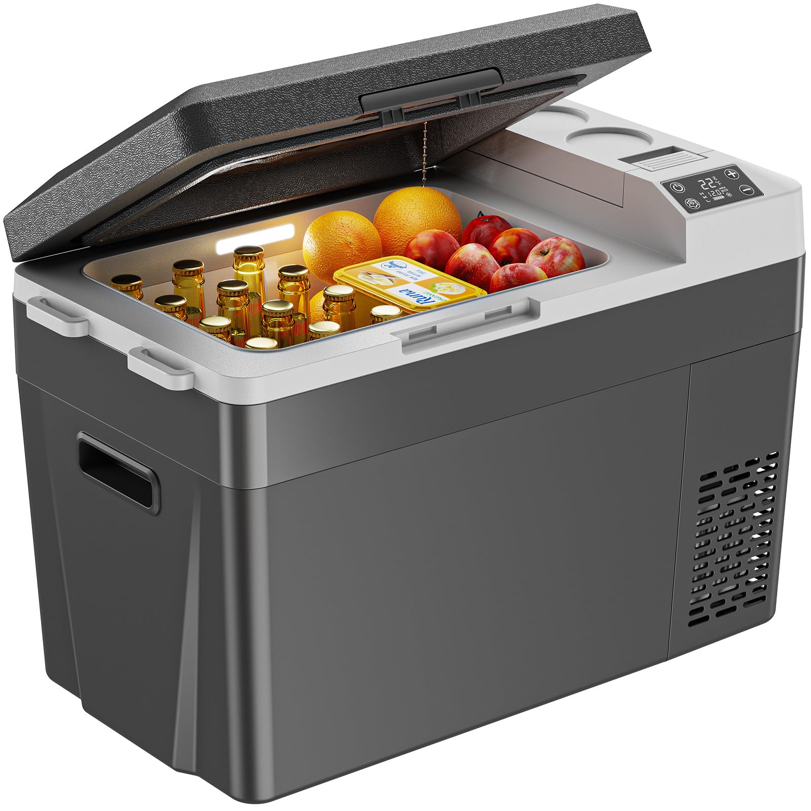 Photo 1 of ***IMAGE REFERENCE***Silonn 12 Volt Car Refrigerator, 24QT Electric Cooler, Portable Car Fridge with Battery Power Option, 12/24V DC & 110-240V AC for Truck RV Travel, Road Trips -4°F to +68°F