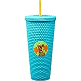 Spoontiques Studded Tumbler, 32oz - Insulated Double Wall Acrylic Travel Cup Spill Proof Lid - for Hot & Cold Beverages - Scooby Doo