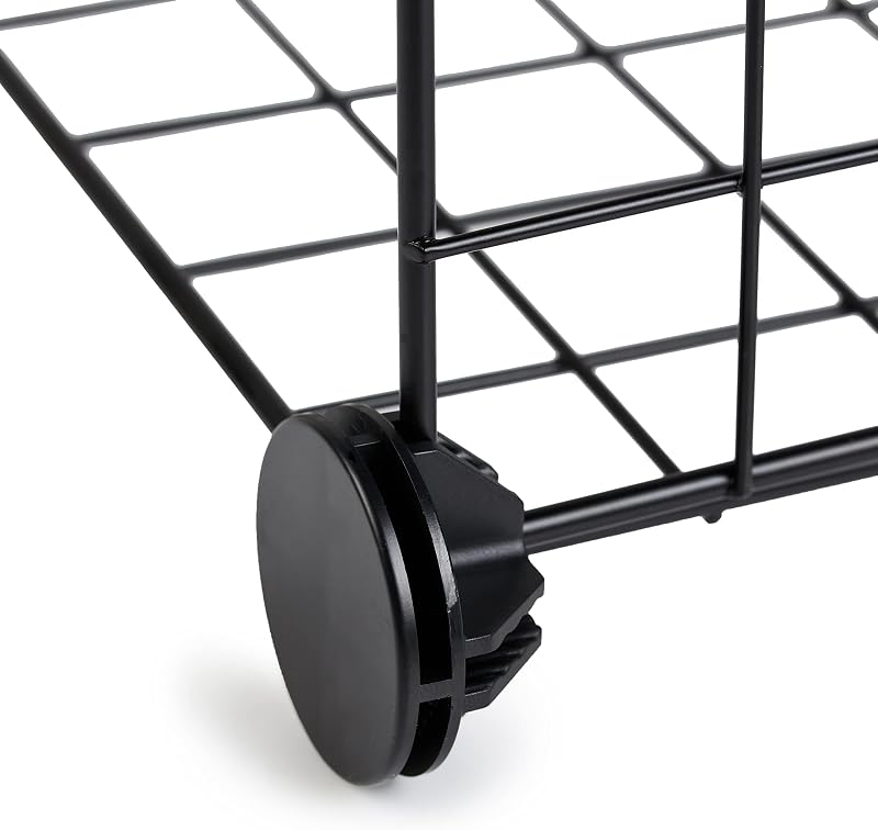 Stapelbare Aufbewahrungsregale mit 6 Würfeln aus Drahtgitter, 66 x 32 x 96.5 cm, Schwarz