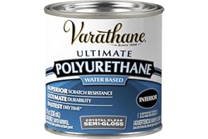 Rust-Oleum Premium Wood Finish for Interior, Water-Based in Semi-Gloss Clear, 236 mL, 1/2-Pint (Y200161)
