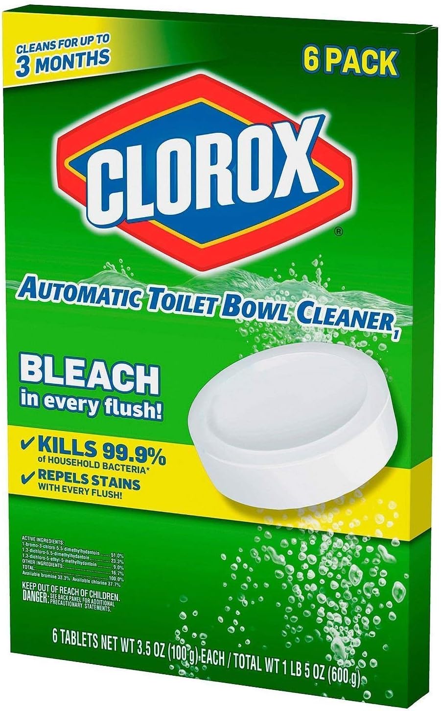 Clorox Automatic Toilet Bowl Cleaner Tablet - 3.5 Ounce, 6 Pack: Health & Personal Care