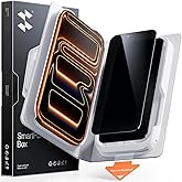 SMARTDEVIL 2 Pack Tempered Glass for iPhone 17 Pro Privacy Screen Protector, Military-Grade Shatterproof Protection, 9H Hardness, Anti-Spy Privacy Film, Fast & Easy Installation, Case Friendly Design