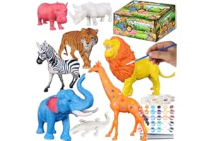 Yileqi Safari Animal Painting Kit for Kids Crafts and Arts Set, Jumbo Jungle Animal Toy Art and Crafts for Boys Girls Age 4 5 6 7 8 Years Old, DIY Paint for Kid Activities Birthday Gift